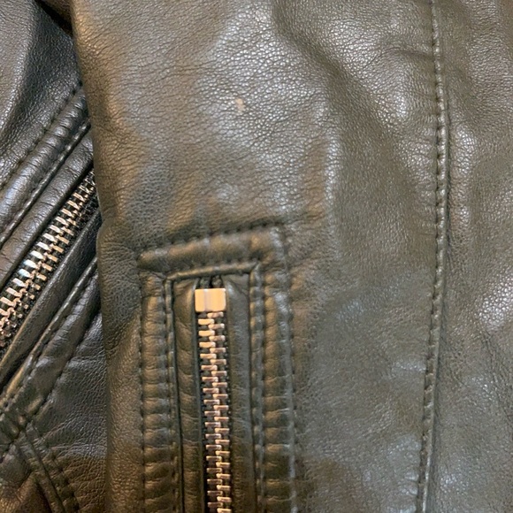 GUESS Women's Faux-Leather Moto Dark Green  Jacket - Picture 15 of 16